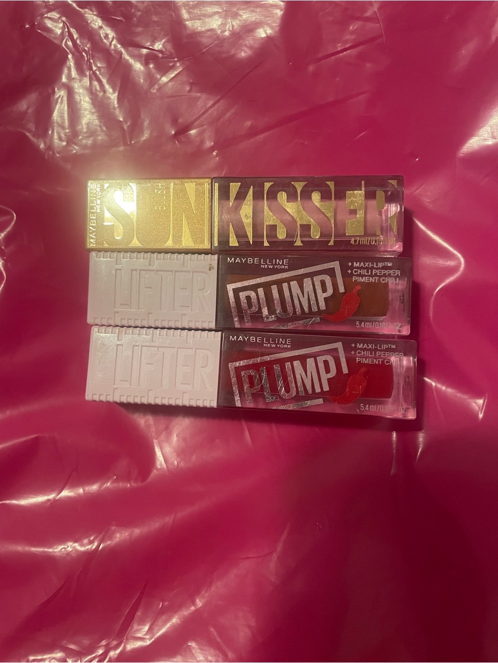 Maybelline Plump & Lifter Lip Gloss Duo Set in Red and Gold